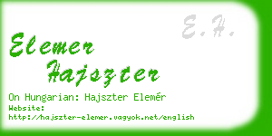 elemer hajszter business card